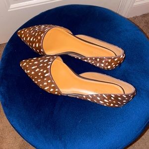 J. Crew Printed Faux Animal Hair Flat